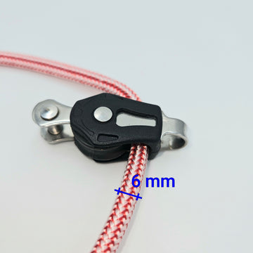 Barton Marine 20mm Single Block w/Fixed Eye & Becket (6mm Line)