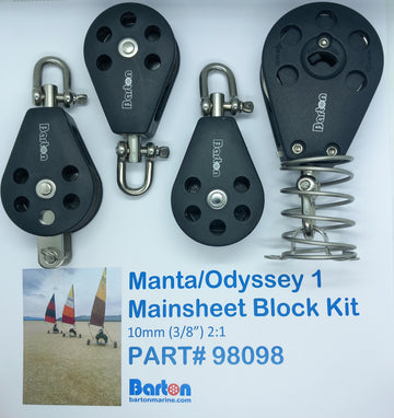 Barton Manta/Odyssey Land Sailing Mainsheet Block Kit - 2:1